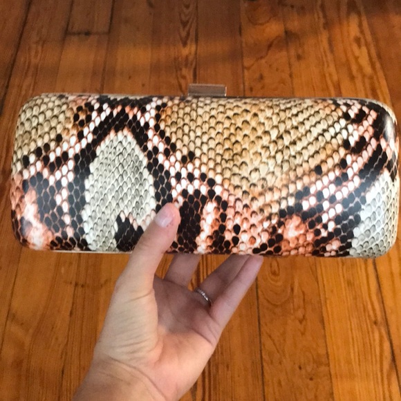 Snakeskin Box Clutch - Picture 3 of 5